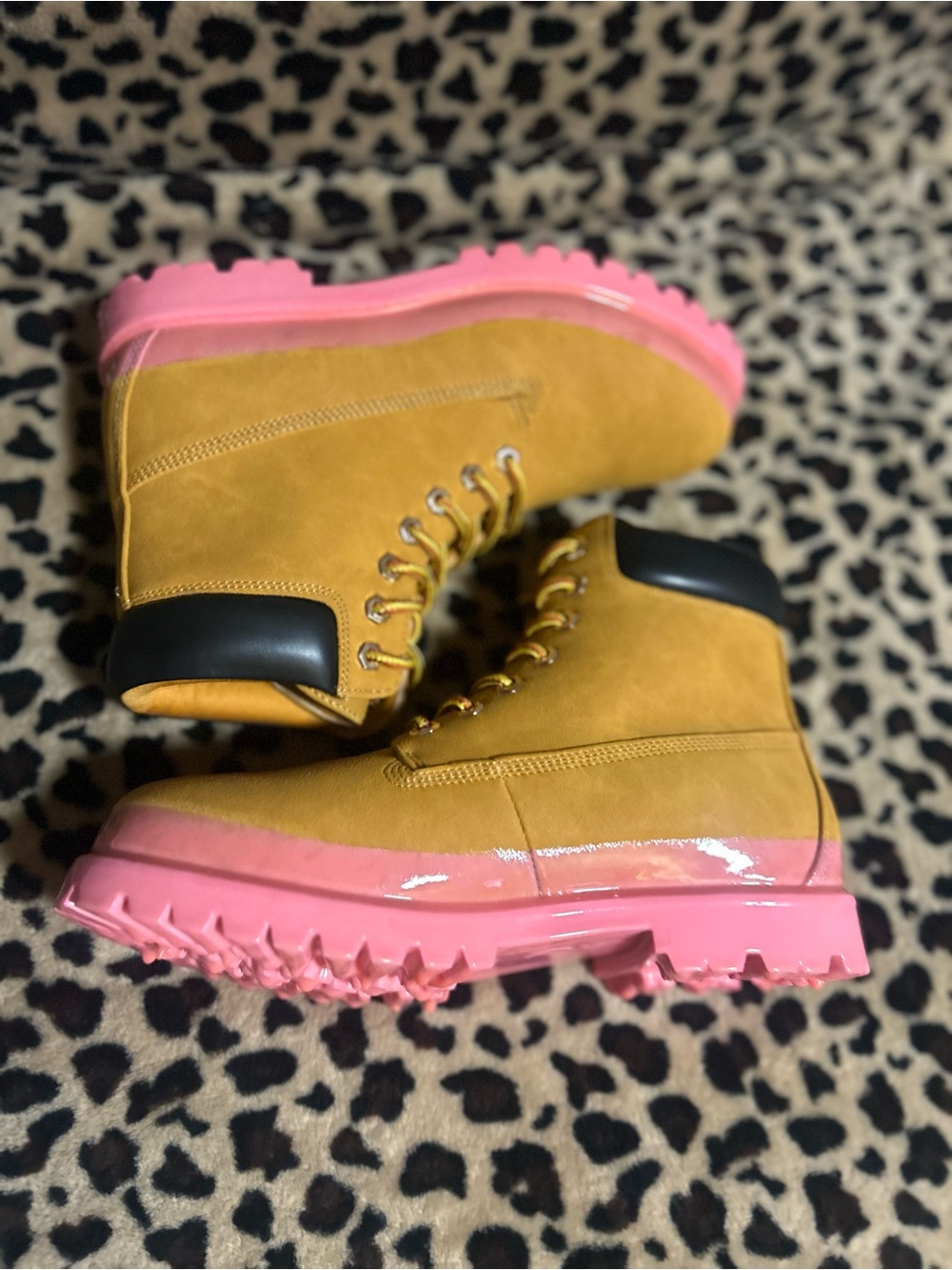 Cape Robbin Mustard Yellow Boots with Pink Soles